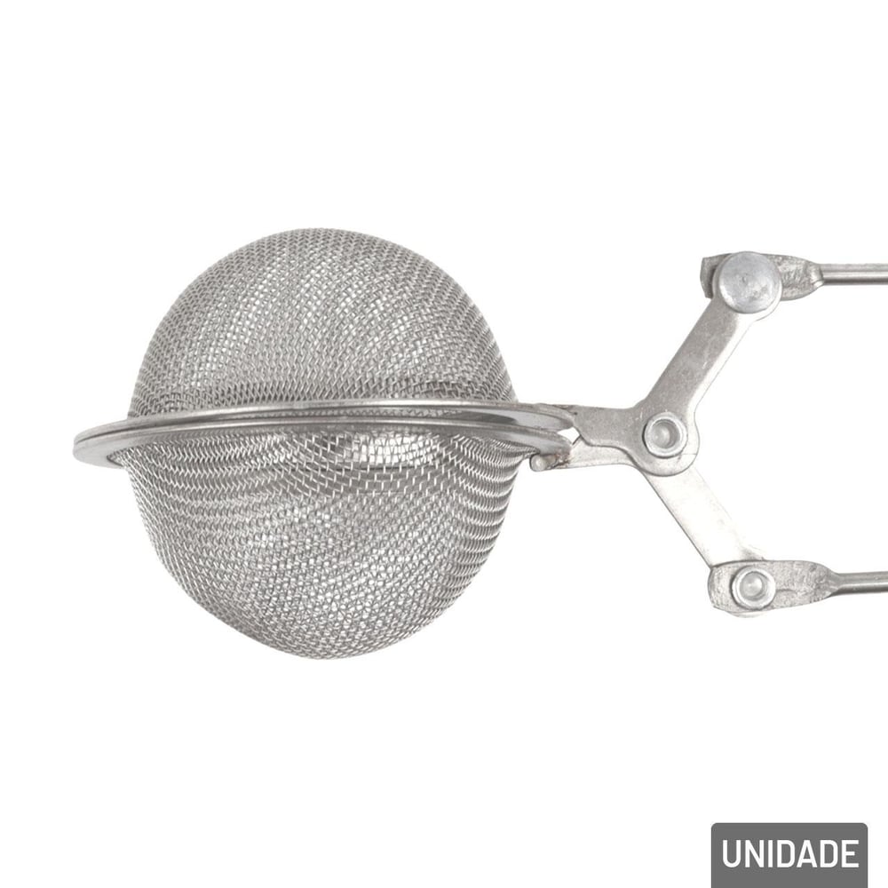 Infusor de Chá Inox 15cm Redondo