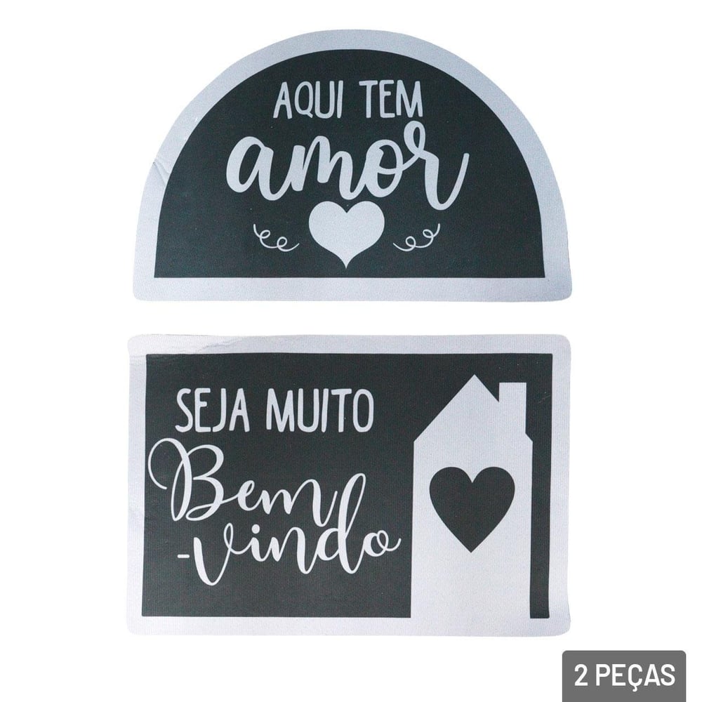 KIT Tapete de Poliéster 2 Peças Estampa Sortidas