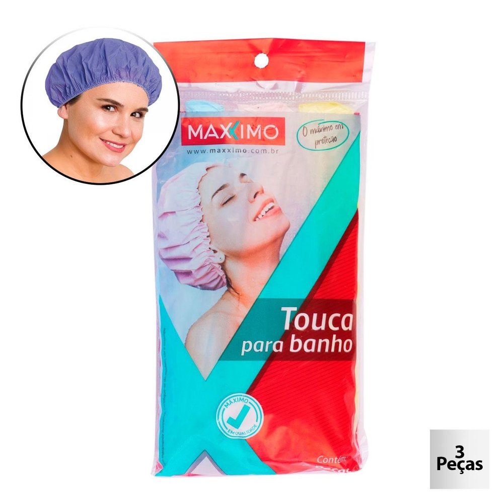 Touca de Banho Plástico 3 Peças Color