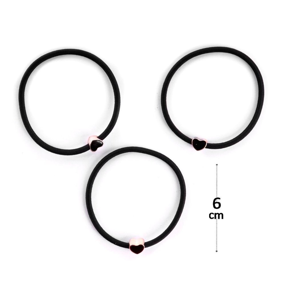 Elástico de Cabelo 3 Peças Nylon Modelos Sortidos