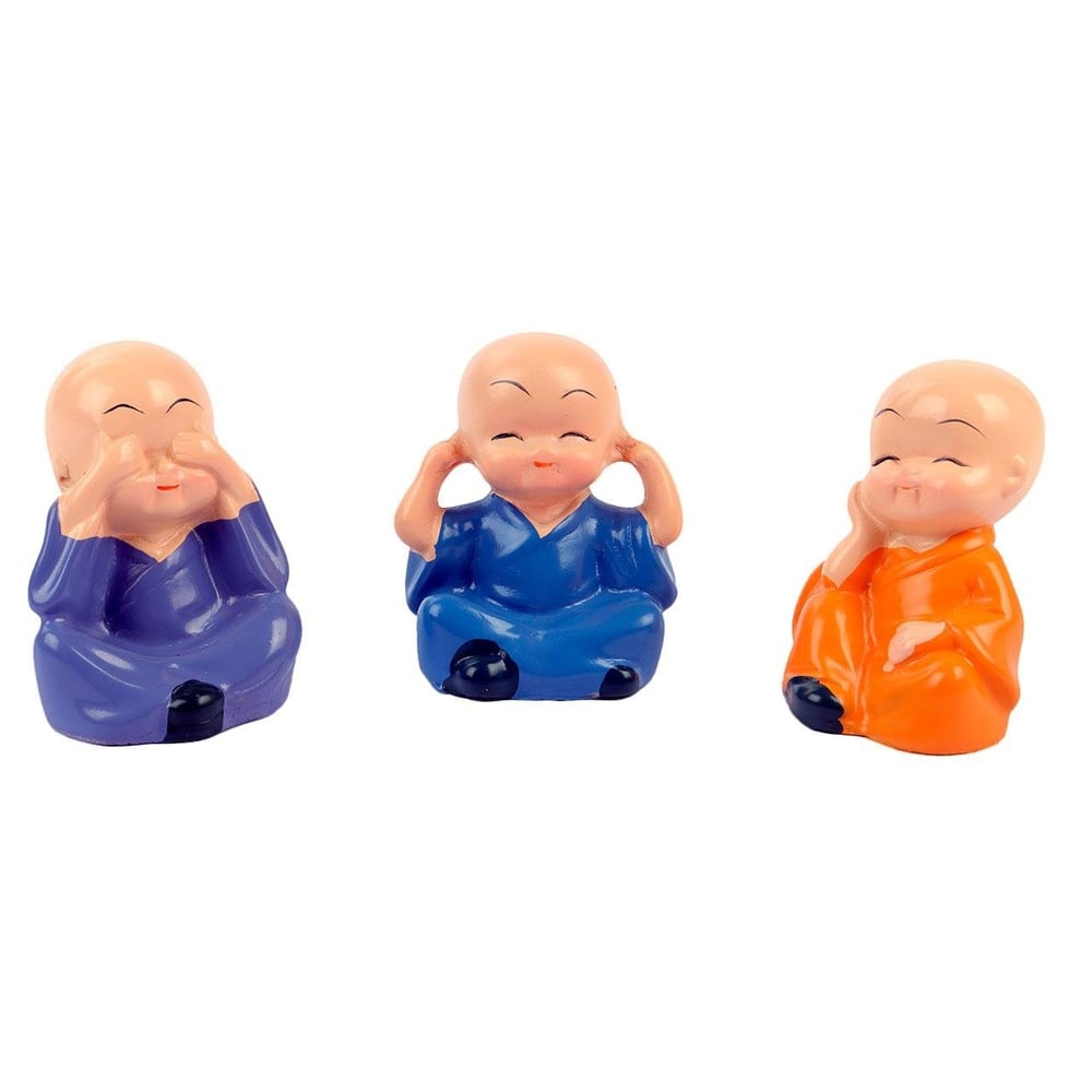 Enfeite de Resina Monge Sentado 5cm Sortidos