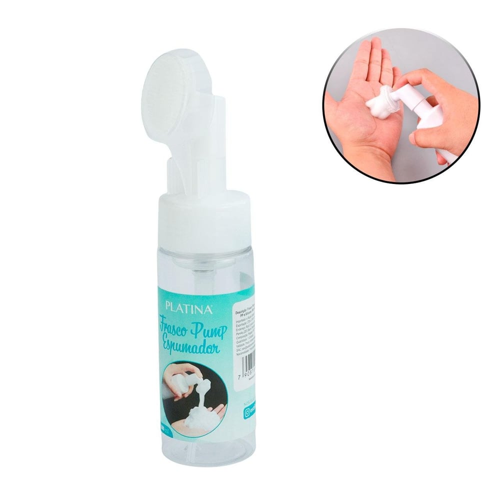 Frasco Pump Espumador de Plástico 180ml