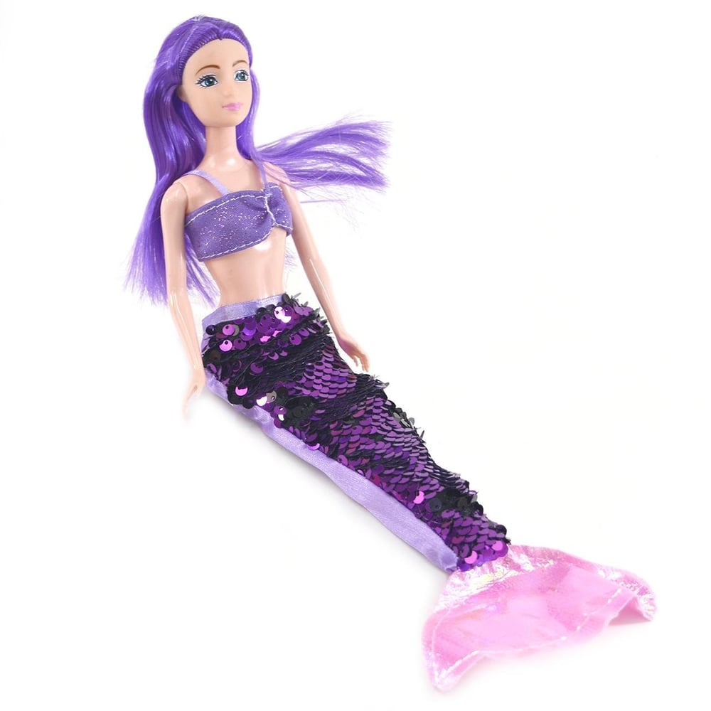 Boneca Sereia com Lantejoula Muda de COR Sortidos