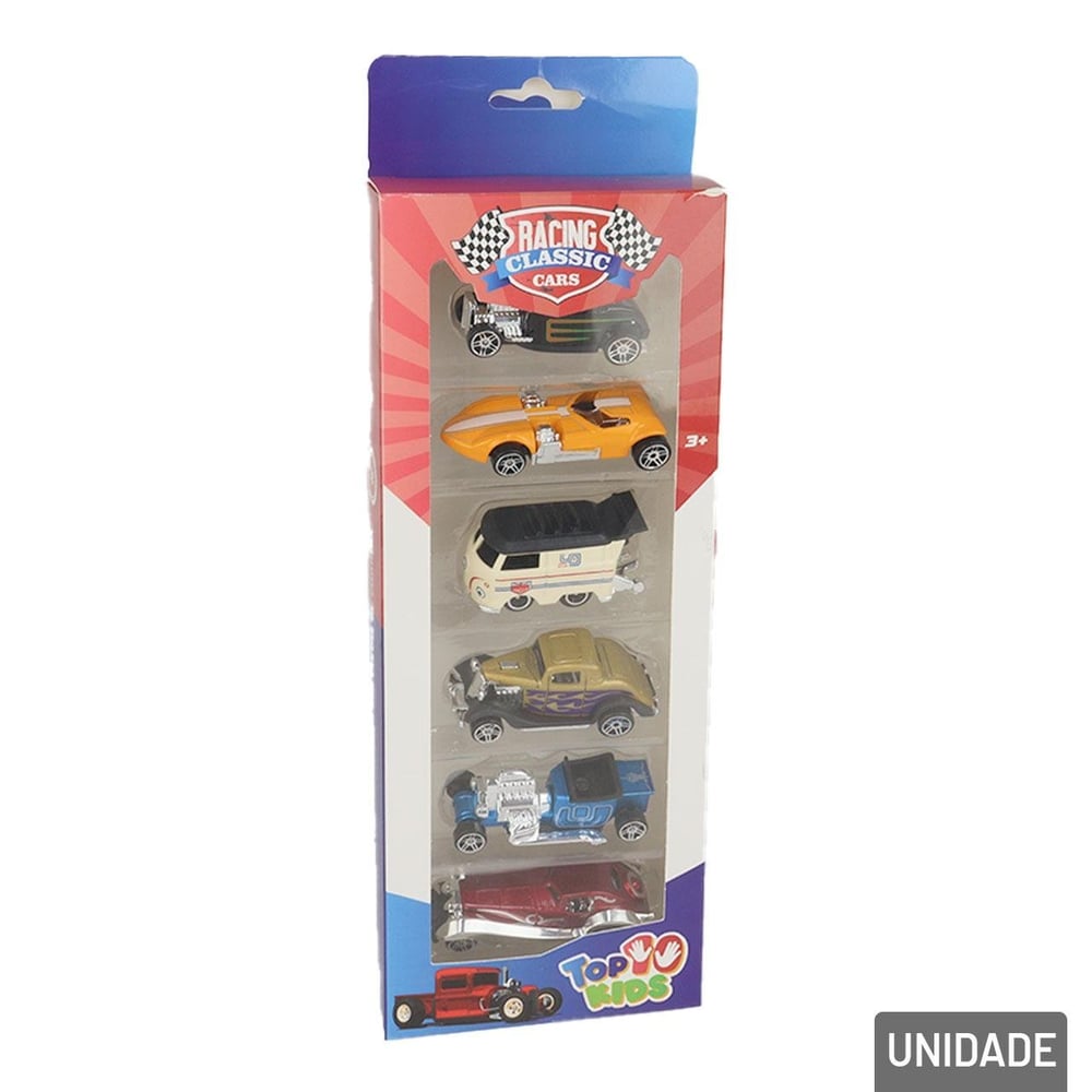 Carrinho Roda Livre 06 Peças Sortidas