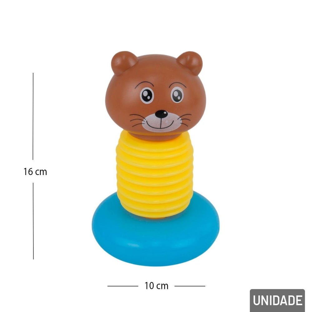 Brinquedo de Plástico Infantil 16cm Pressão Apito