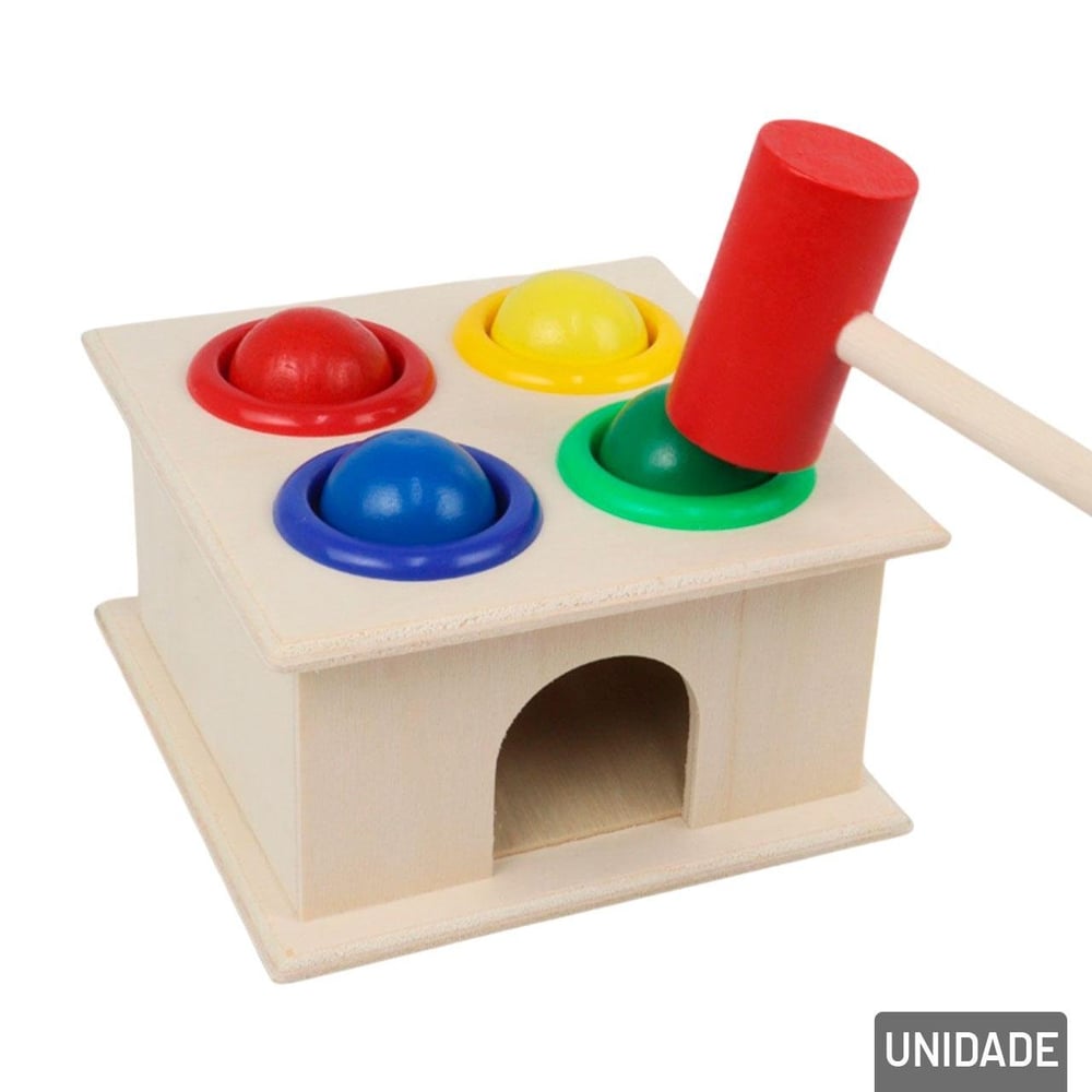 Brinquedo Educativo Caixa Colorida Bate Bolas