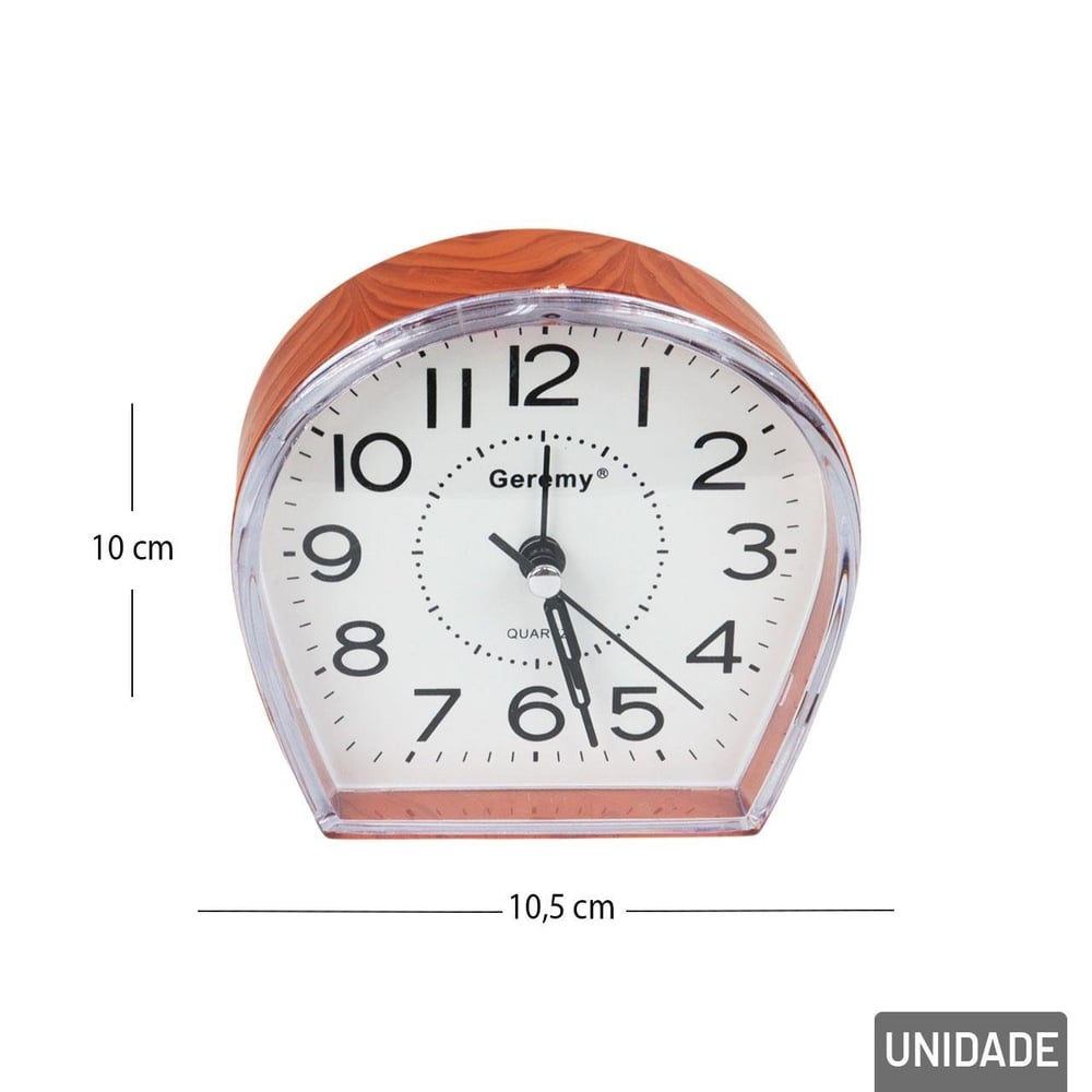 Relógio Analógico de Mesa 10cm Despertador