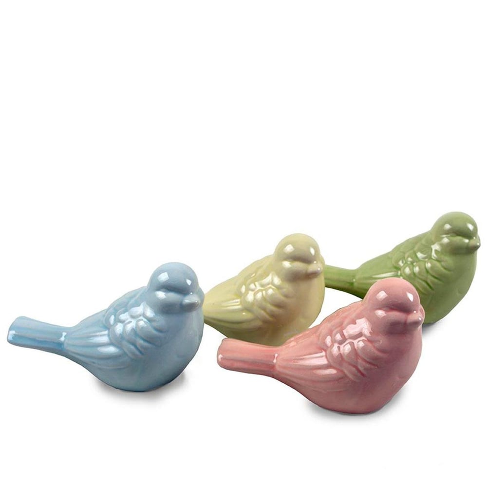 Enfeite de Cerâmica Decorativo Pássaro