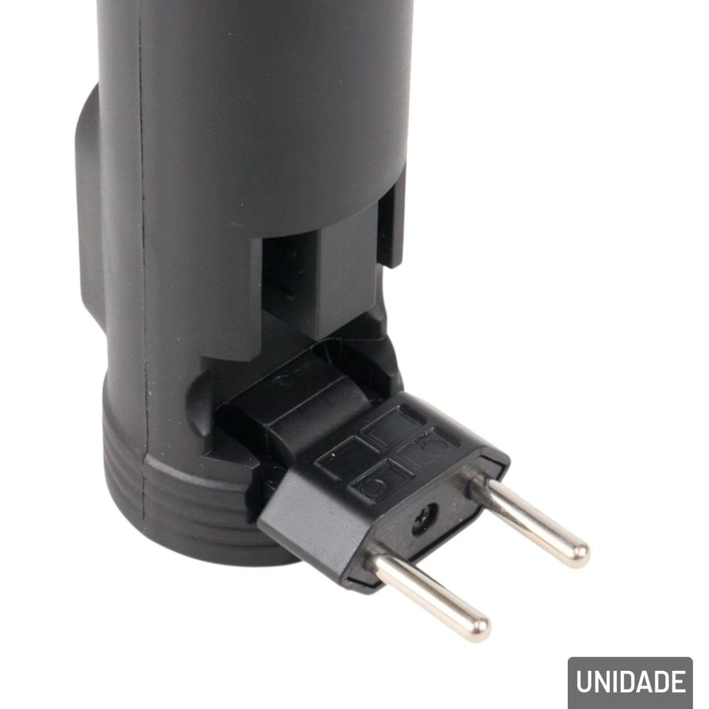 Lanterna Recarregável Bivolt 2 LED Duplo Preto