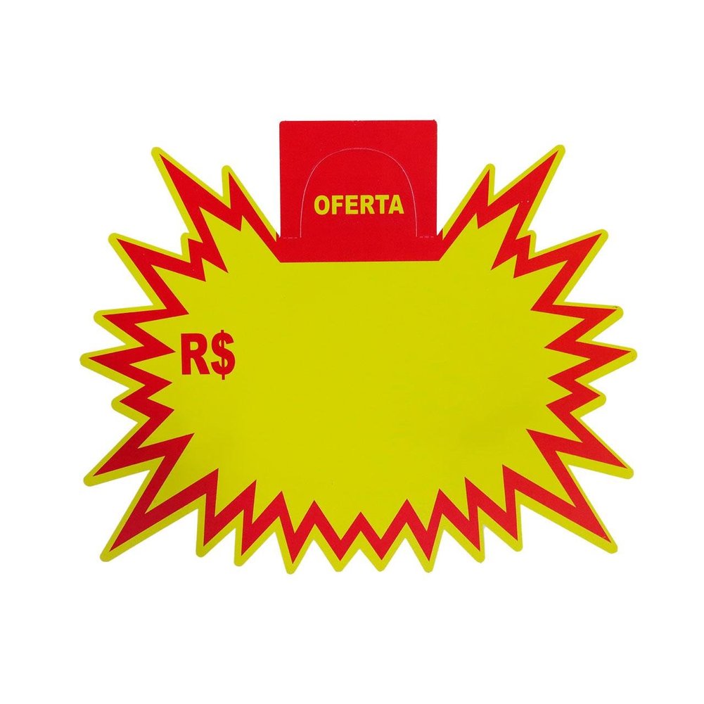 Cartaz Sinalização 14x12cm 12 Peças Splash Preço