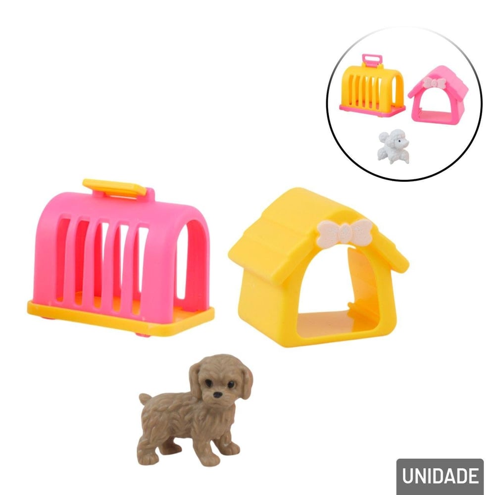 KIT Casinha do PET 2 Pçs com Cachorro Sortidos