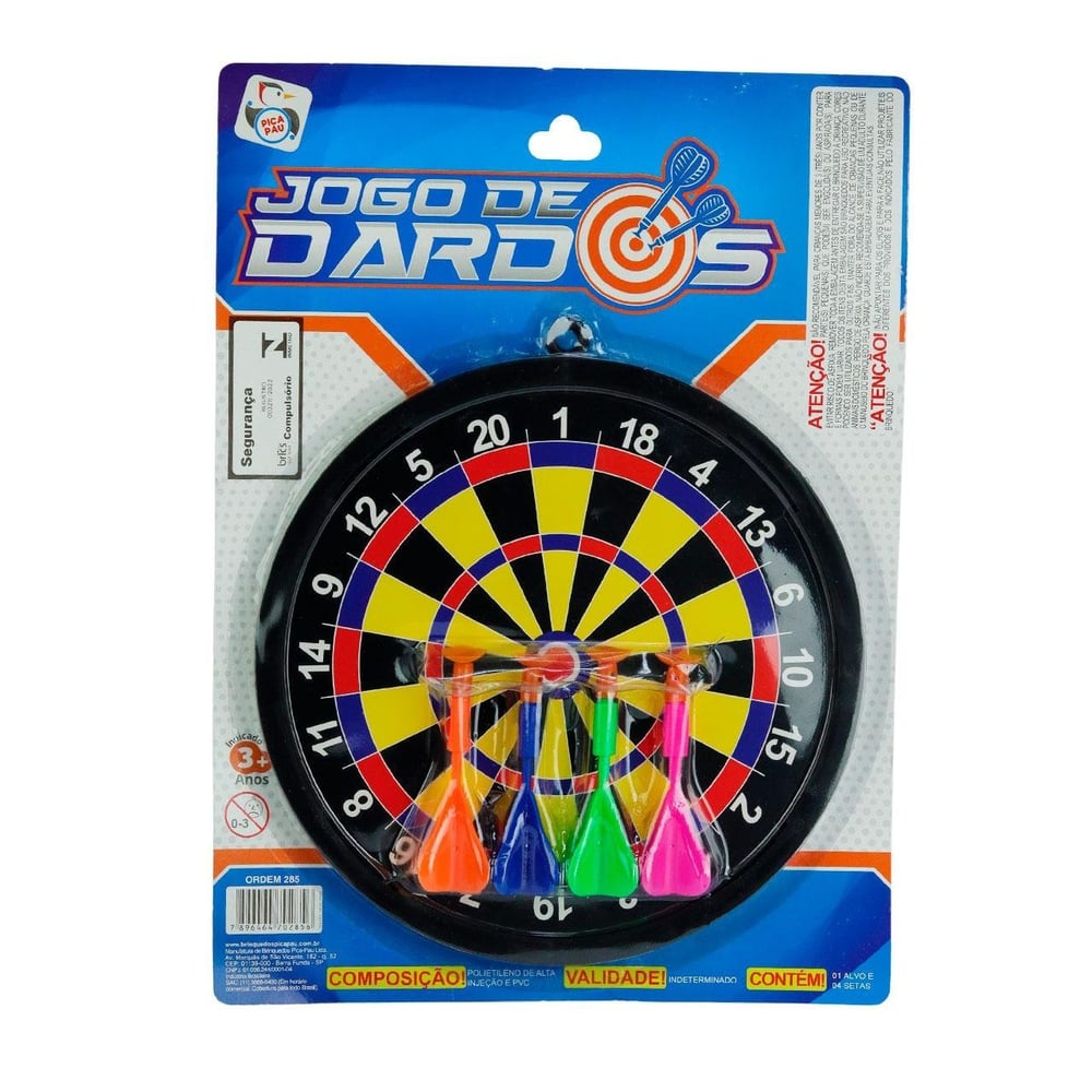 Jogo de Dardos 5 Peças com Alvo
