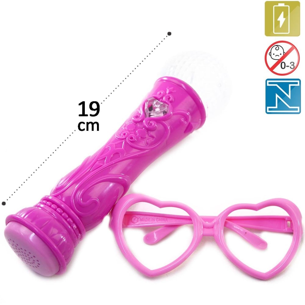 Microfone Musical Infantil com óculos