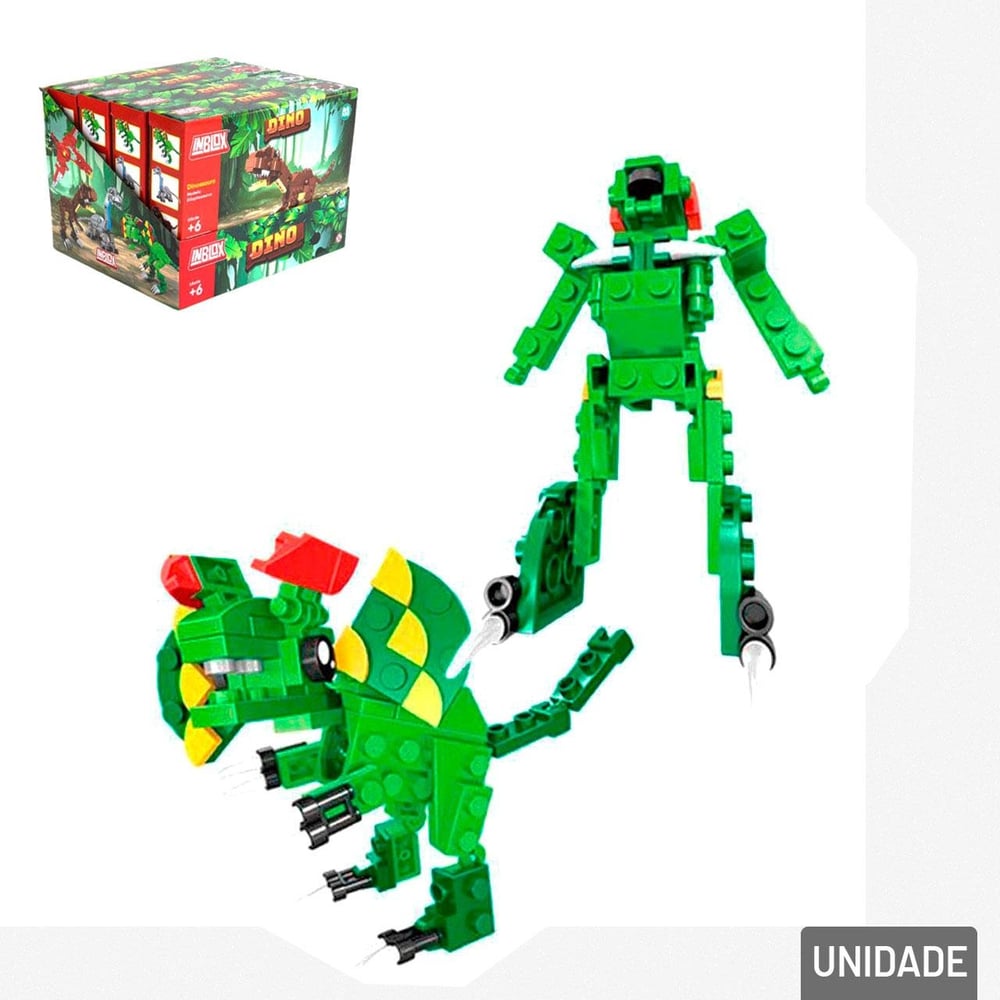 Blocos de Montar Dino 2 EM 1 Modelos Sortidos