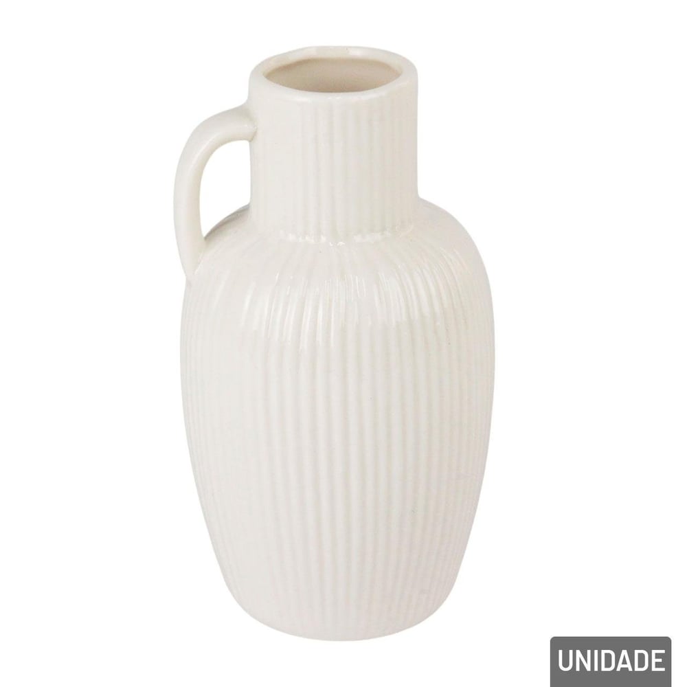 Vaso Decorativo de Cerâmica 12cm com Alça Color