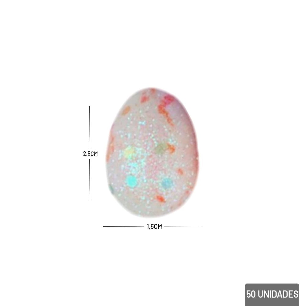 Enfeite de Páscoa Ovos Decorados 50 Peças Colorido