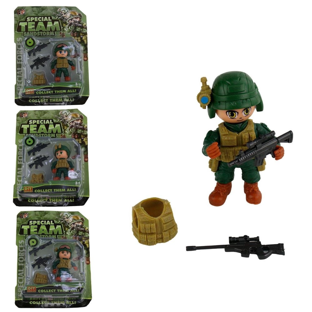 Boneco Militar com Acessórios Sandstorm Sortidos