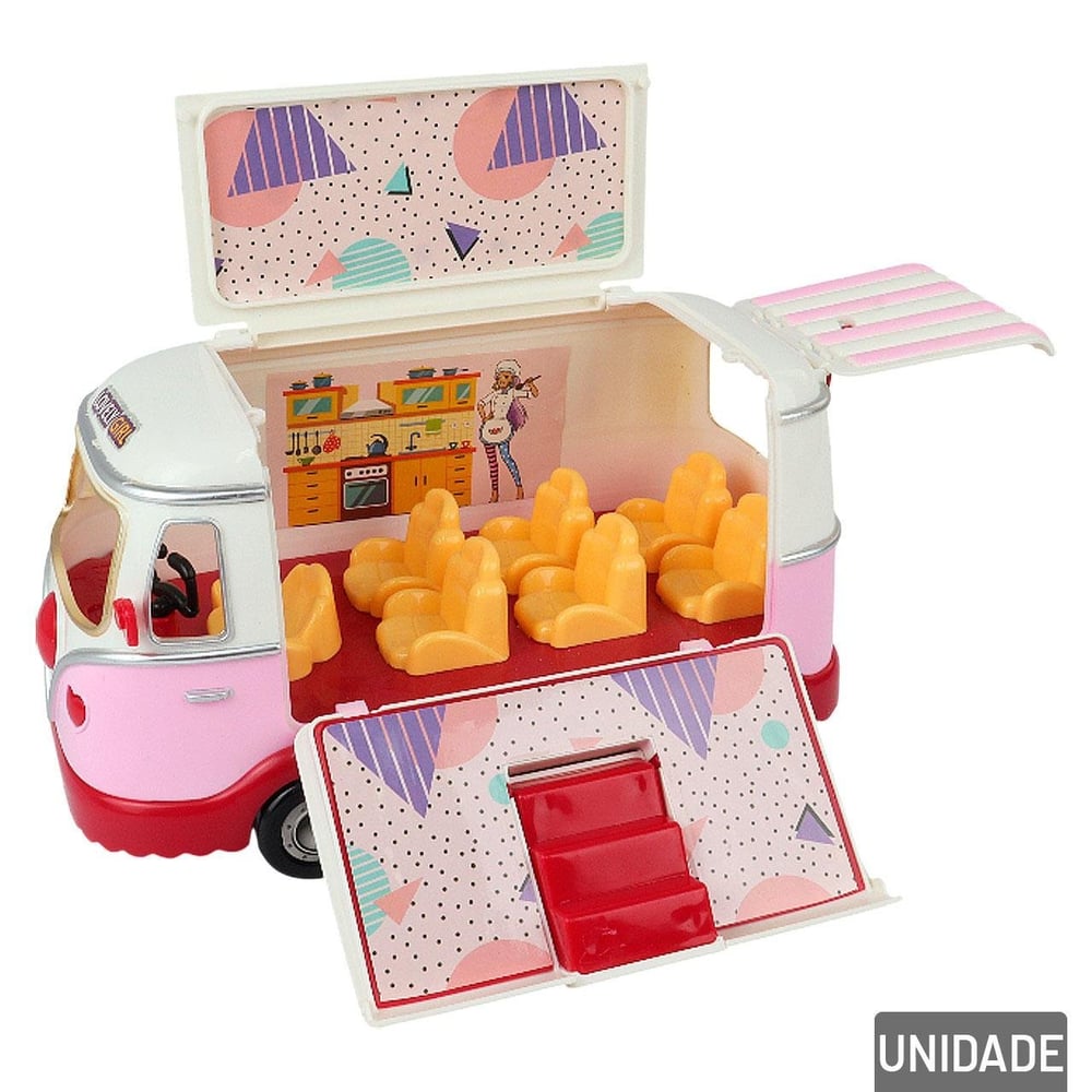 Kombi Food Truck Plástico com Acessórios Beauty