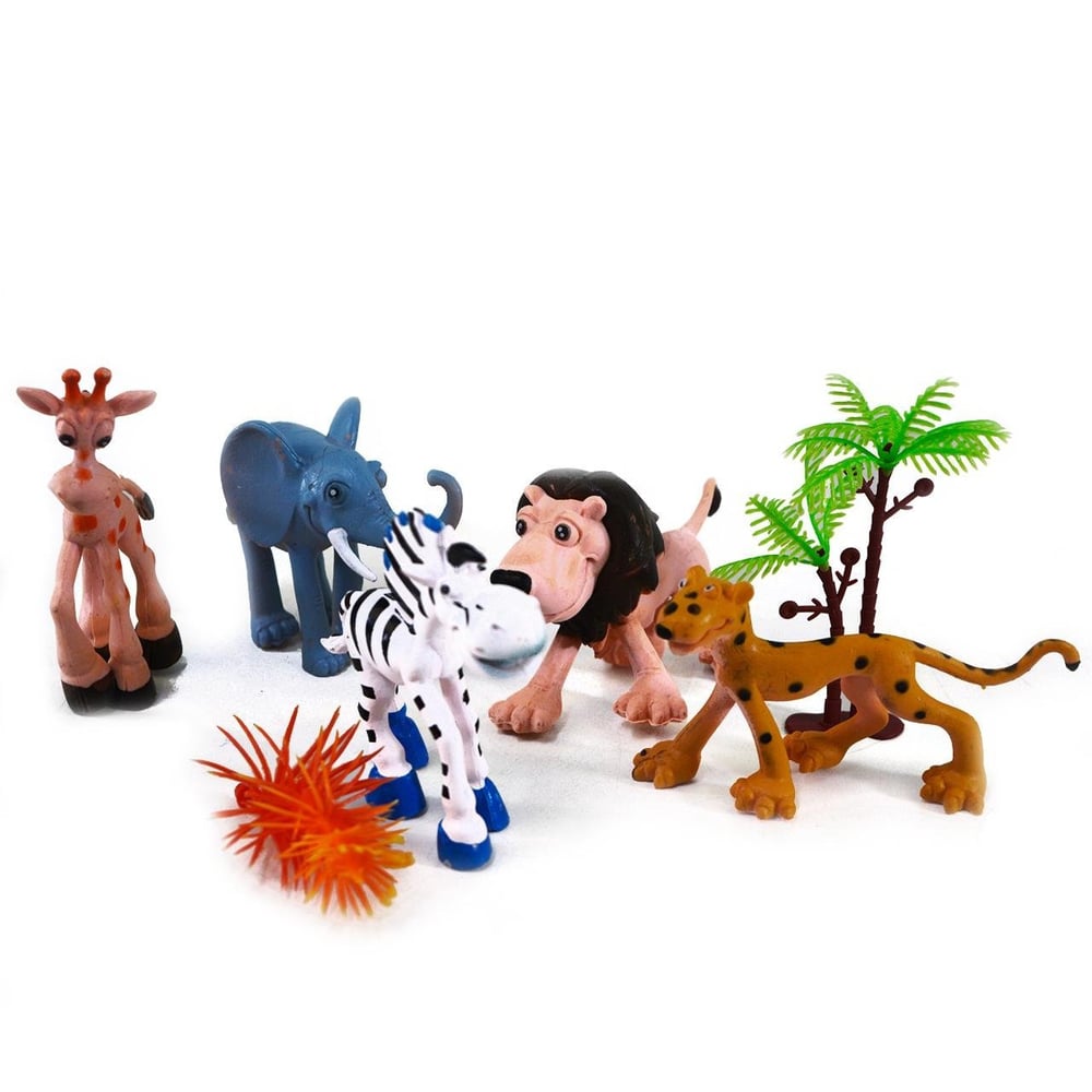 KIT Animais de Plástico 05 Peças Selva Sortidos