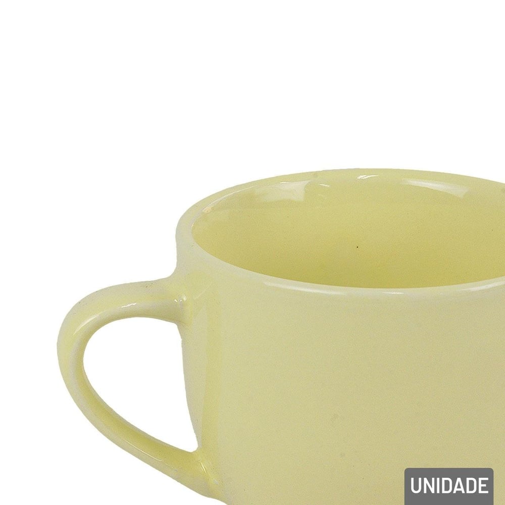 Caneca de Porcelana 170ml Amarela