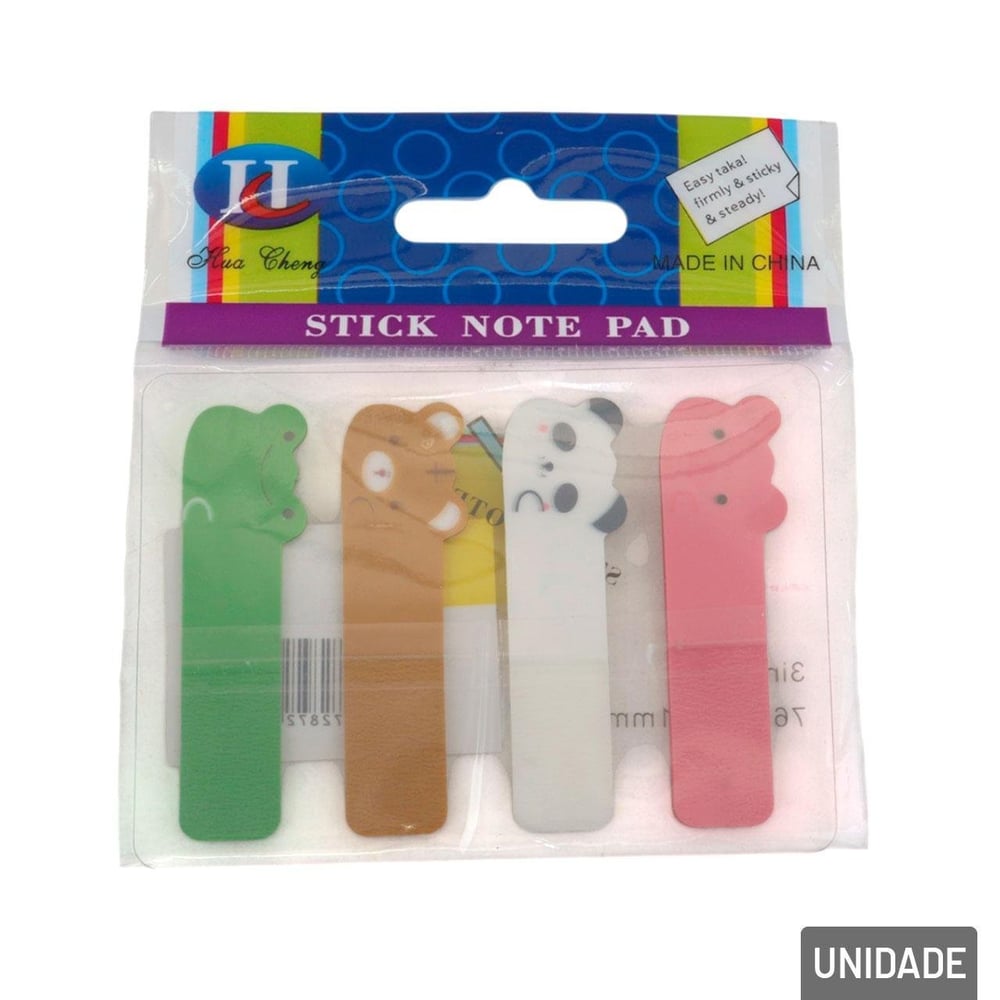 Marcador de Páginas 80 Folhas 4 Modelos Animais