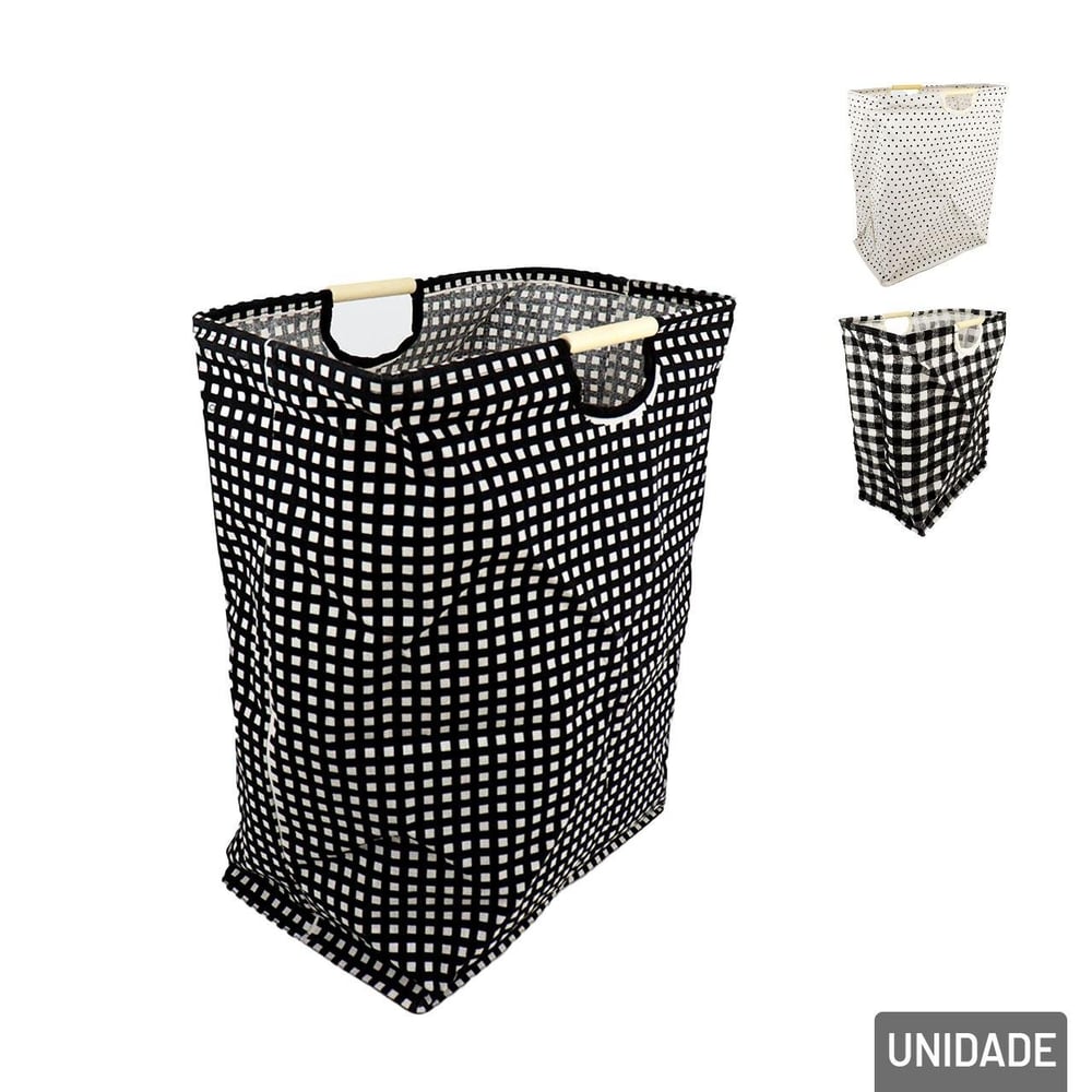 Cesto de Poliéster 55x40cm Dobrável Sortidos