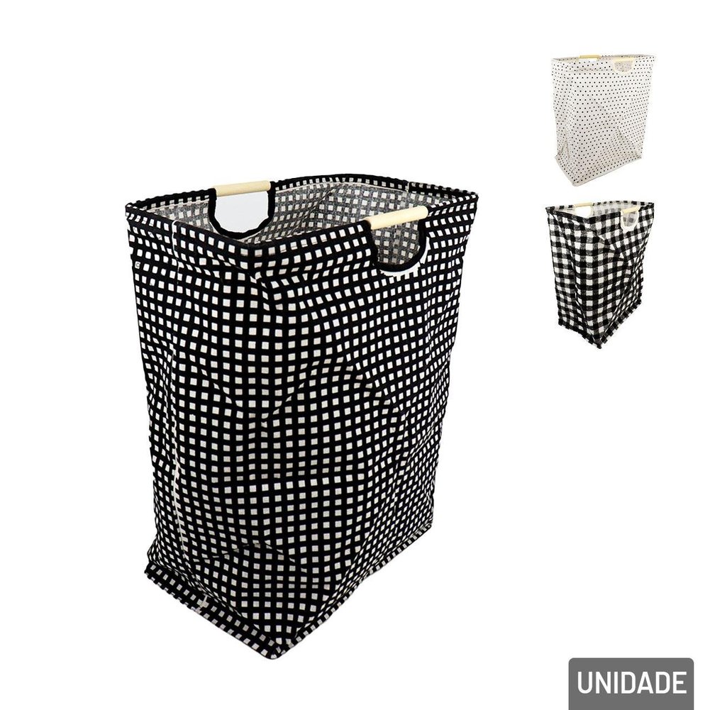 Cesto de Poliéster 55x40cm Dobrável Sortidos