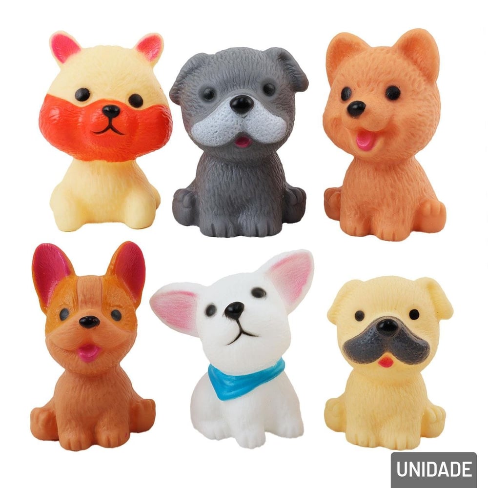 Cachorro de Vinil 3 Peças Sortidos