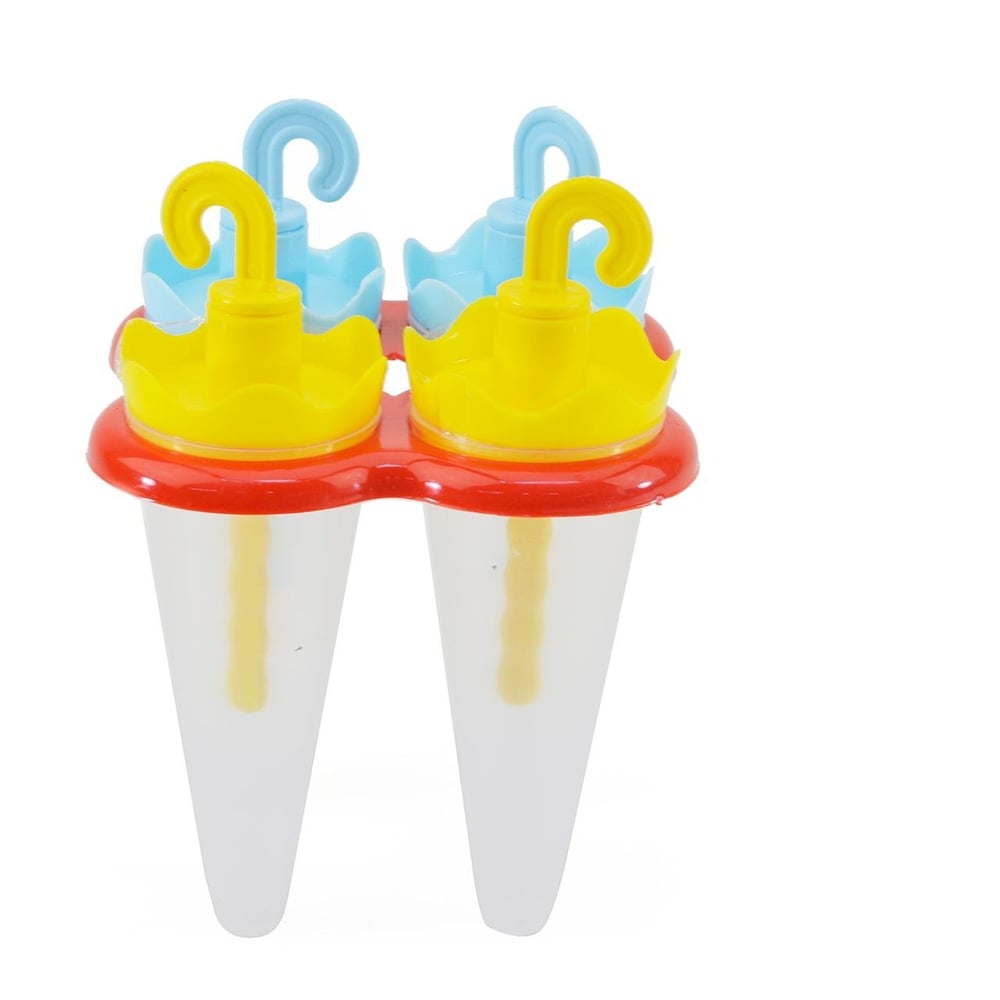 Forma de Plástico Para 4 Picolés Guarda Chuva