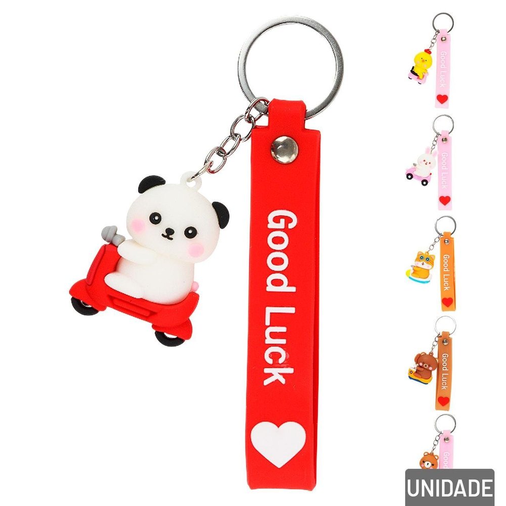 Chaveiro de Silicone 13cm Animais Sortidos