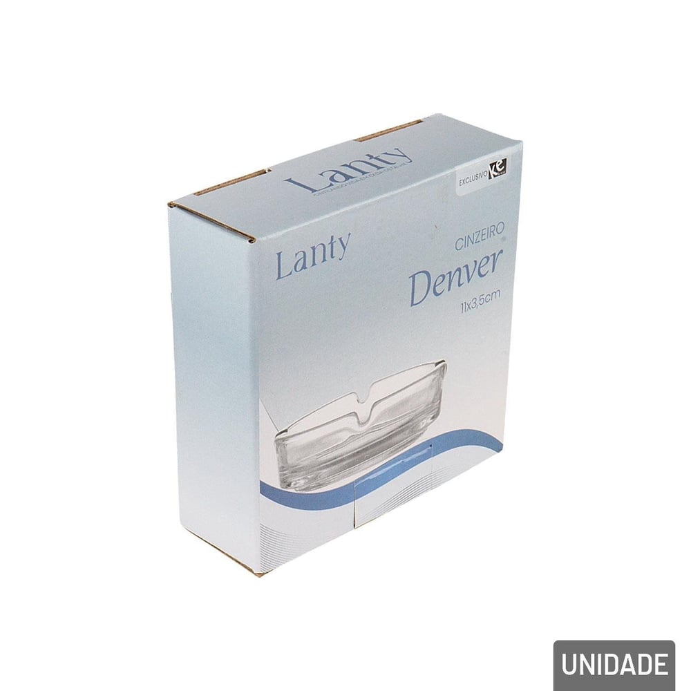 Cinzeiro de Vidro Redondo 11cm Denver