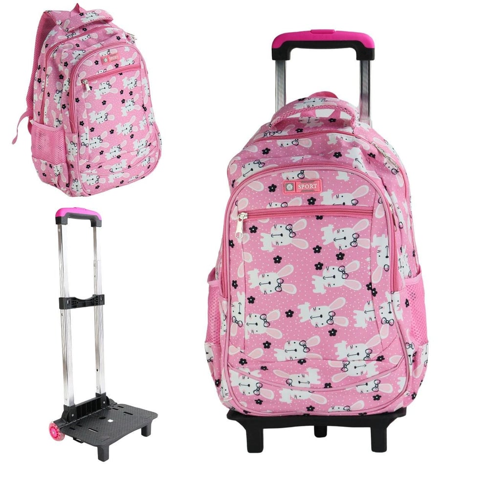 Mochila de Rodas Infantil Removível Coelho