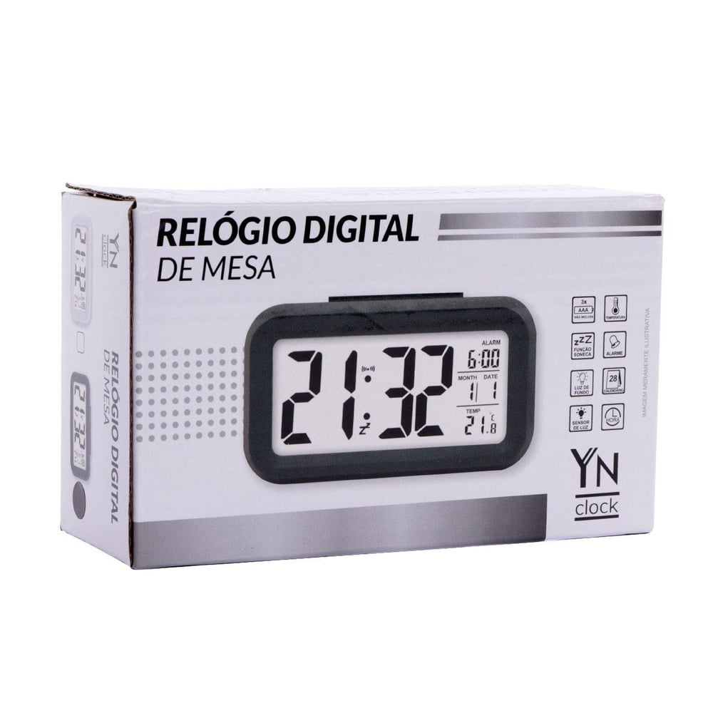 Relógio Digital de Mesa 13cm Color
