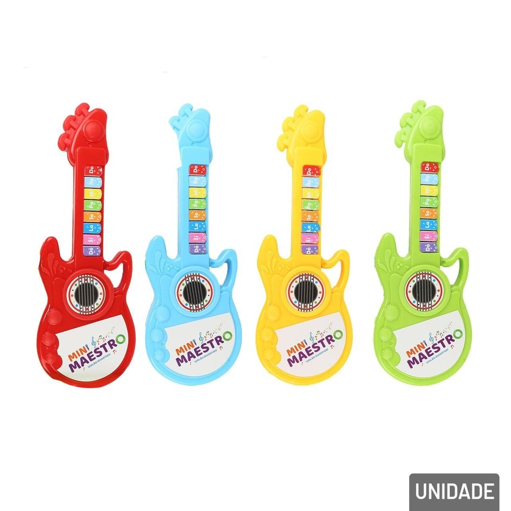 Guitarra Musical de Plástico à Pilha Color