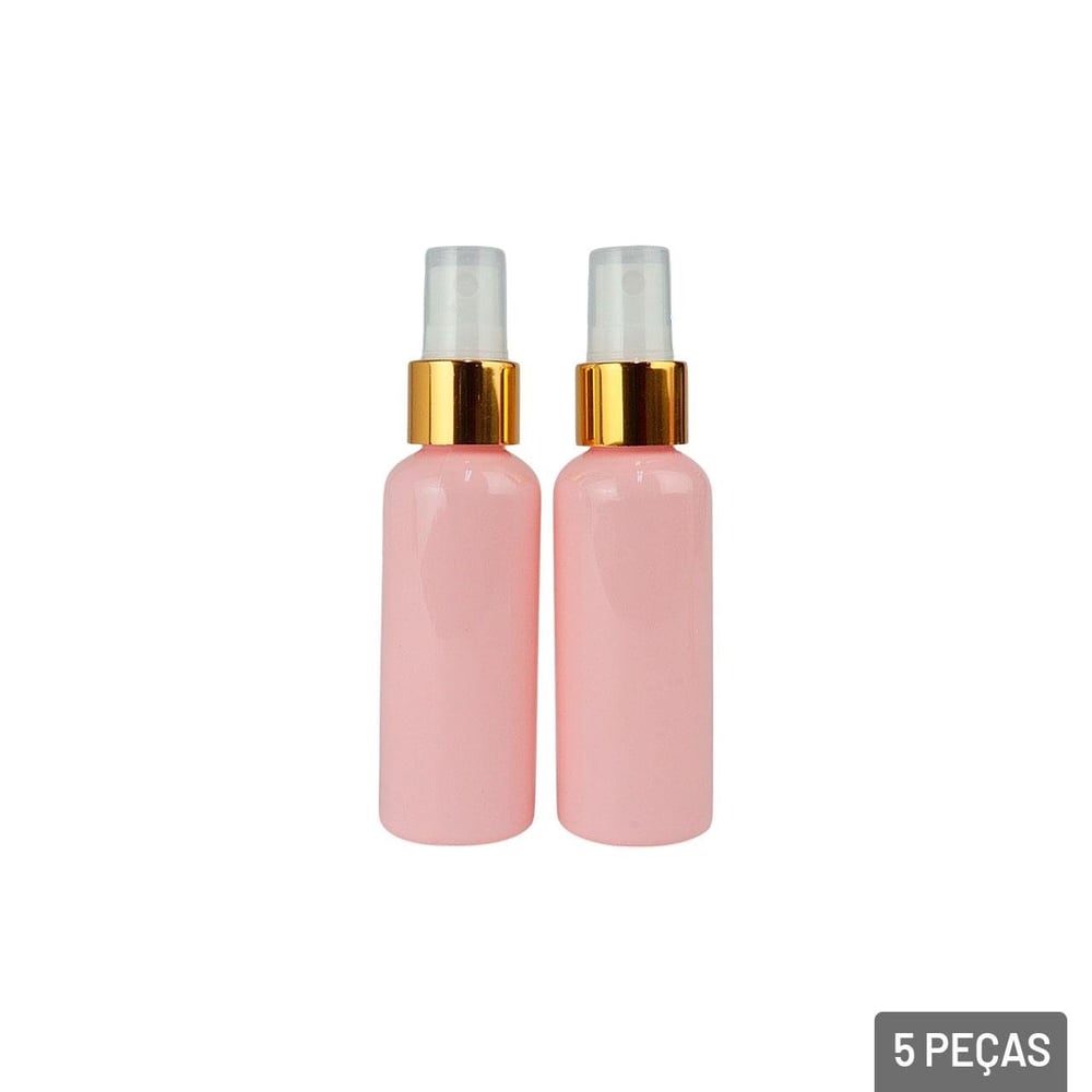 KIT Frasco Para Viagem de Plástico 5 Peças Color