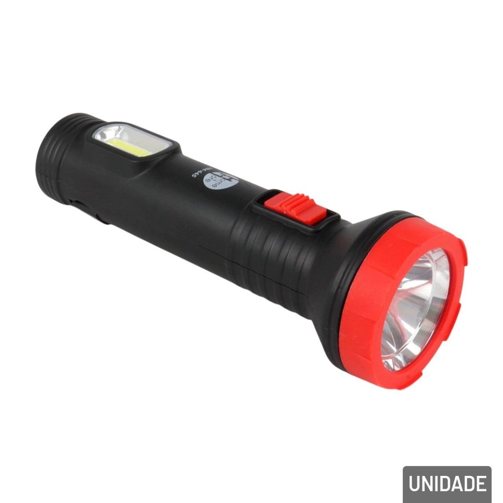 Lanterna Recarregável Bivolt 2 LED Duplo Preto