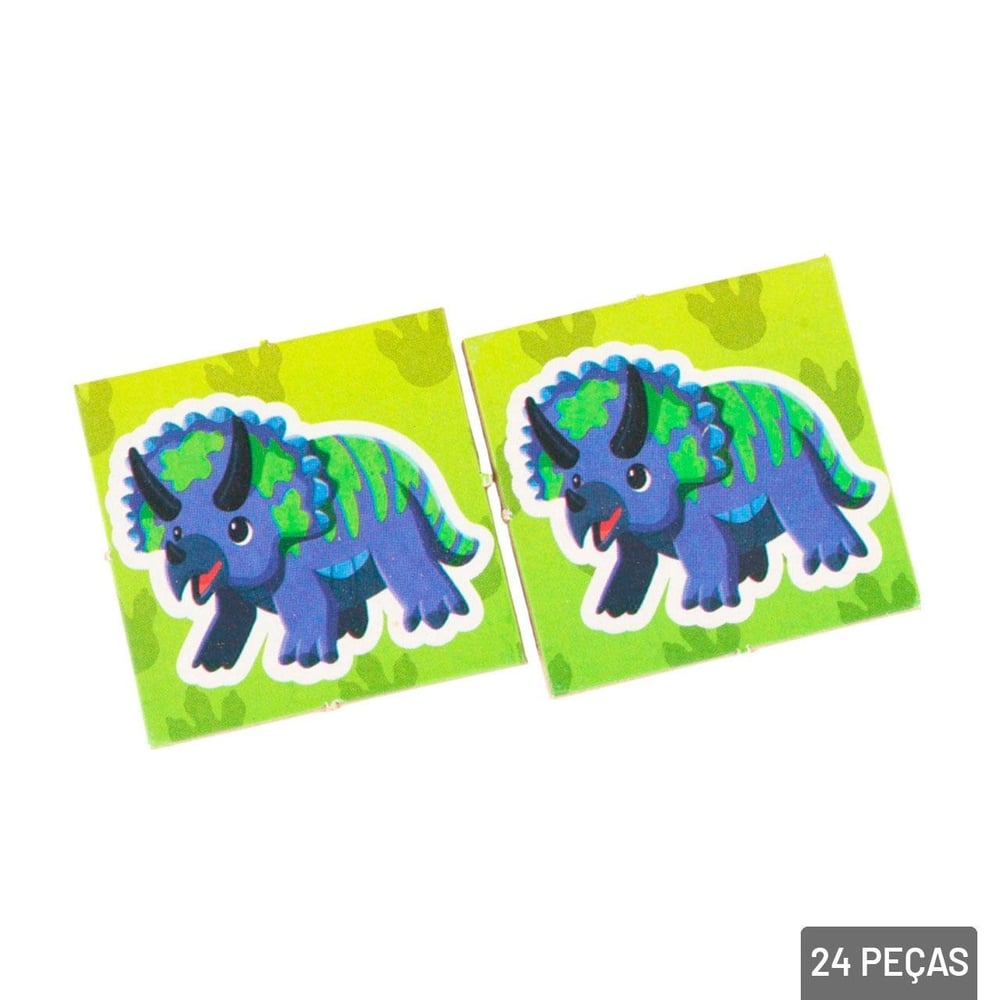Jogo da Memória 24 Peças Dinossauros