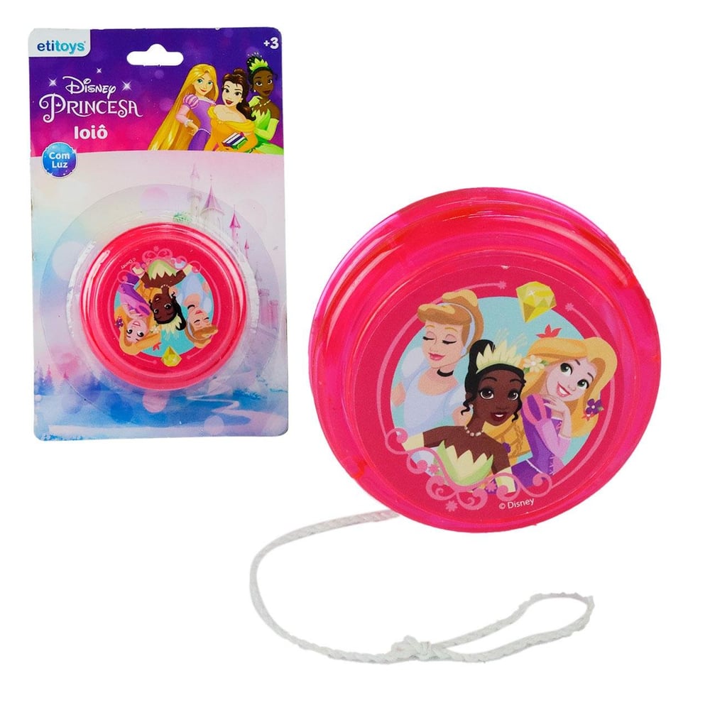 Ioiô de Plástico 5cm com LUZ Princesas