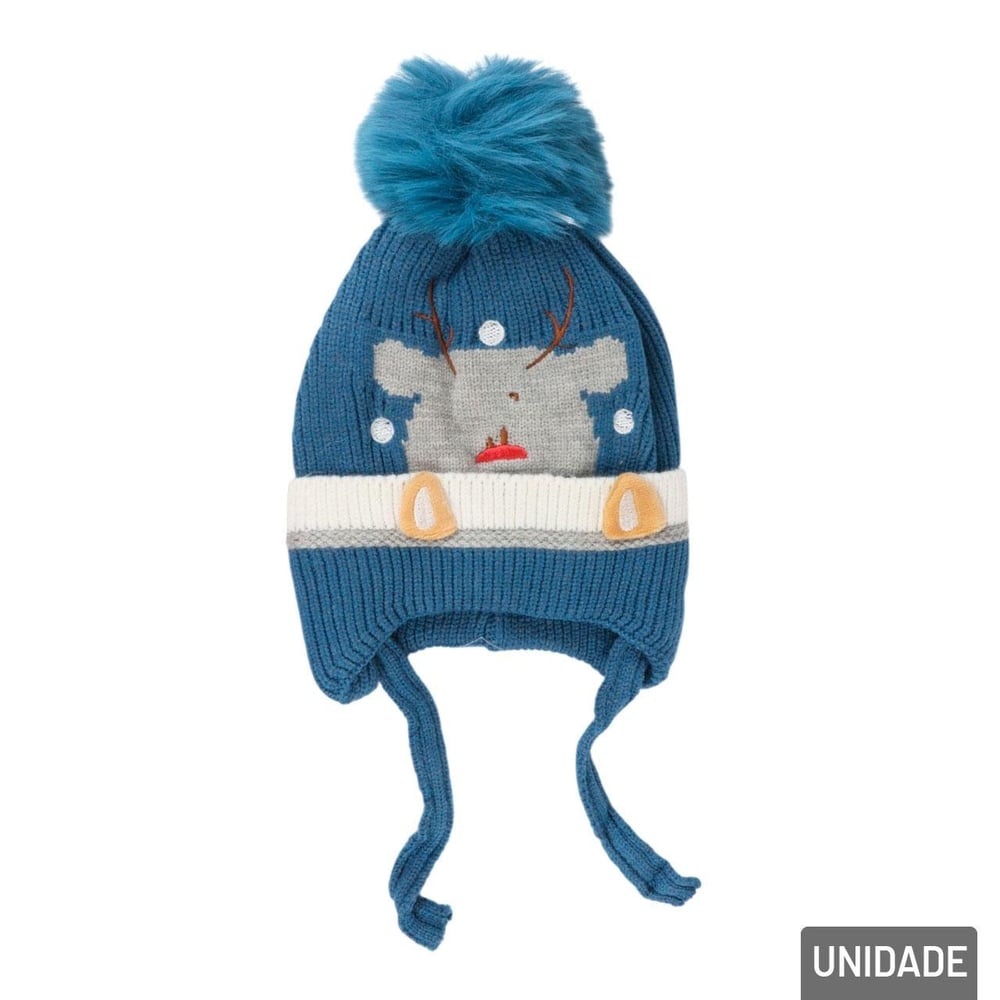 Touca Infantil Poliéster Forro Macio Pompom Color