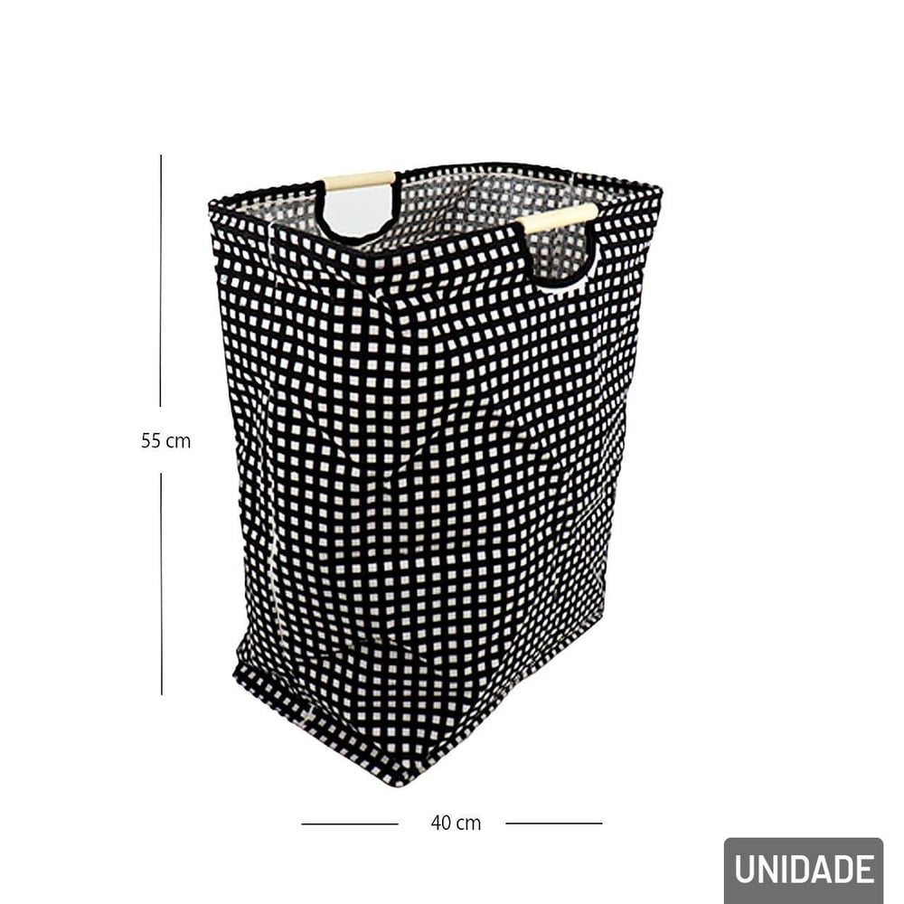 Cesto de Poliéster 55x40cm Dobrável Sortidos