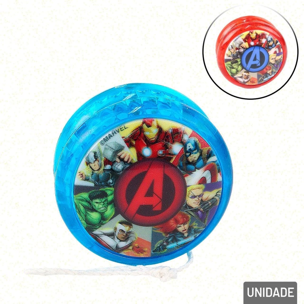 Ioiô de Plástico 5,5cm com LUZ Avengers Color
