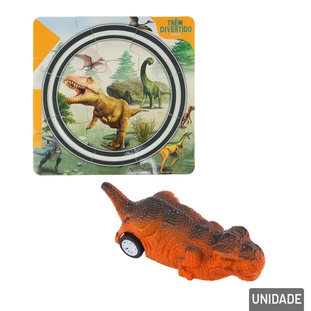 Quebra Cabeça 9 Pçs e 1 Dino Movida a Corda