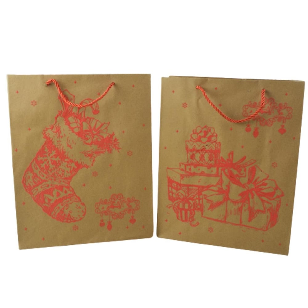 Sacola de Kraft 32x26cm Relevo Sortidos