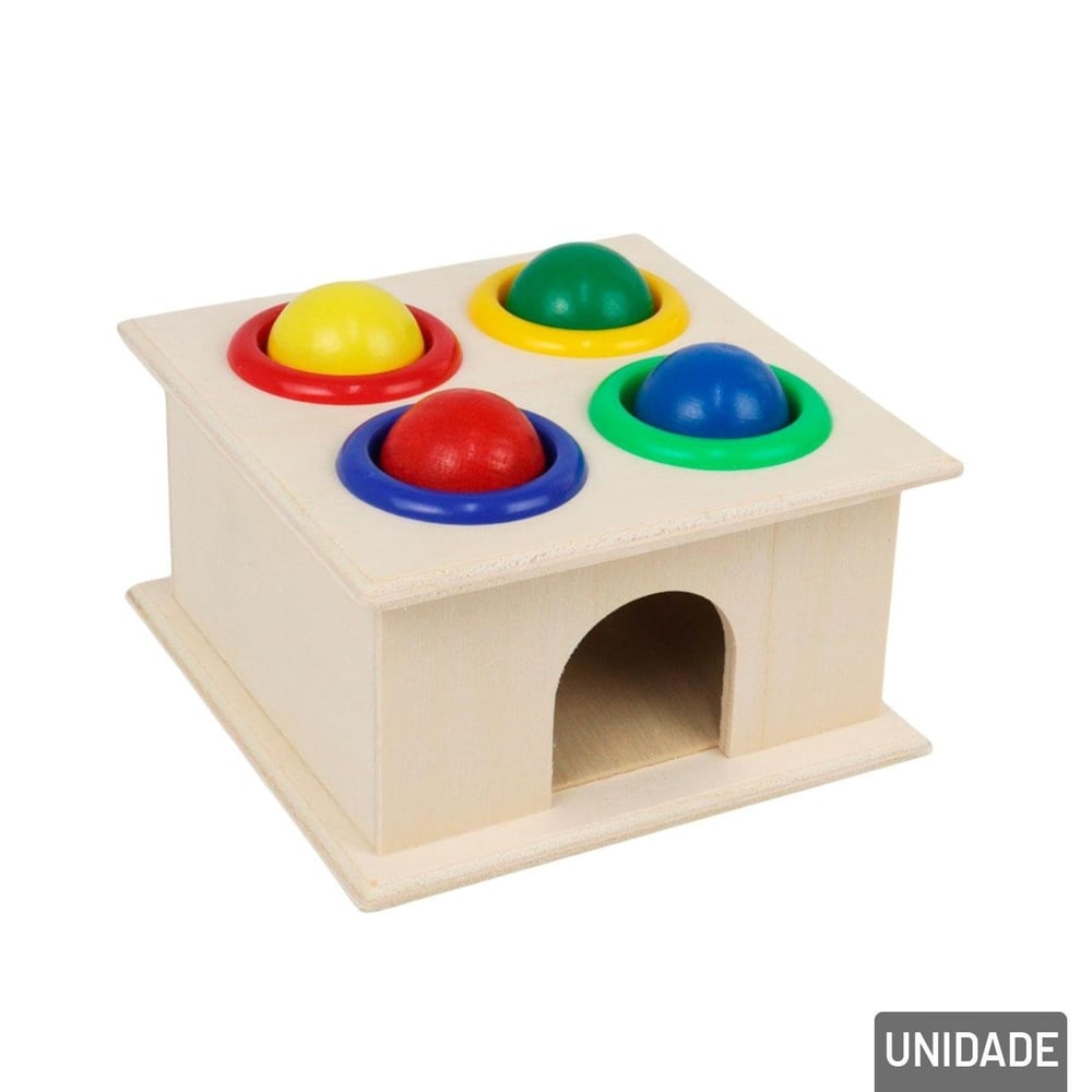 Brinquedo Educativo Caixa Colorida Bate Bolas
