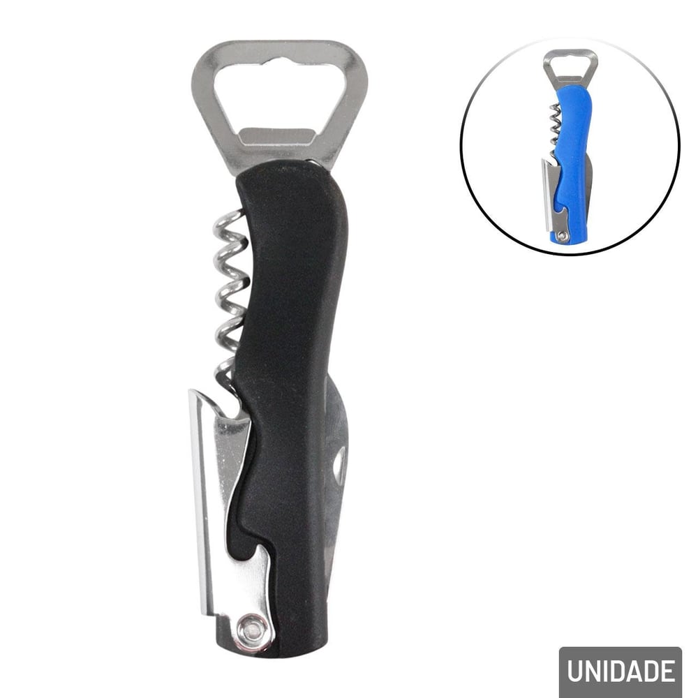 Saca Rolha de Metal 13,5cm Abridor Garrafa Vinho