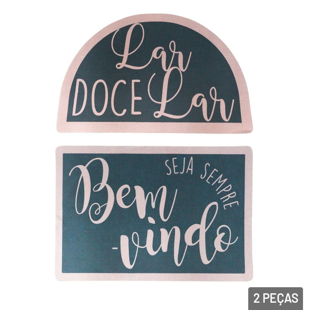 KIT Tapete de Poliéster 2 Peças Estampa Sortidas