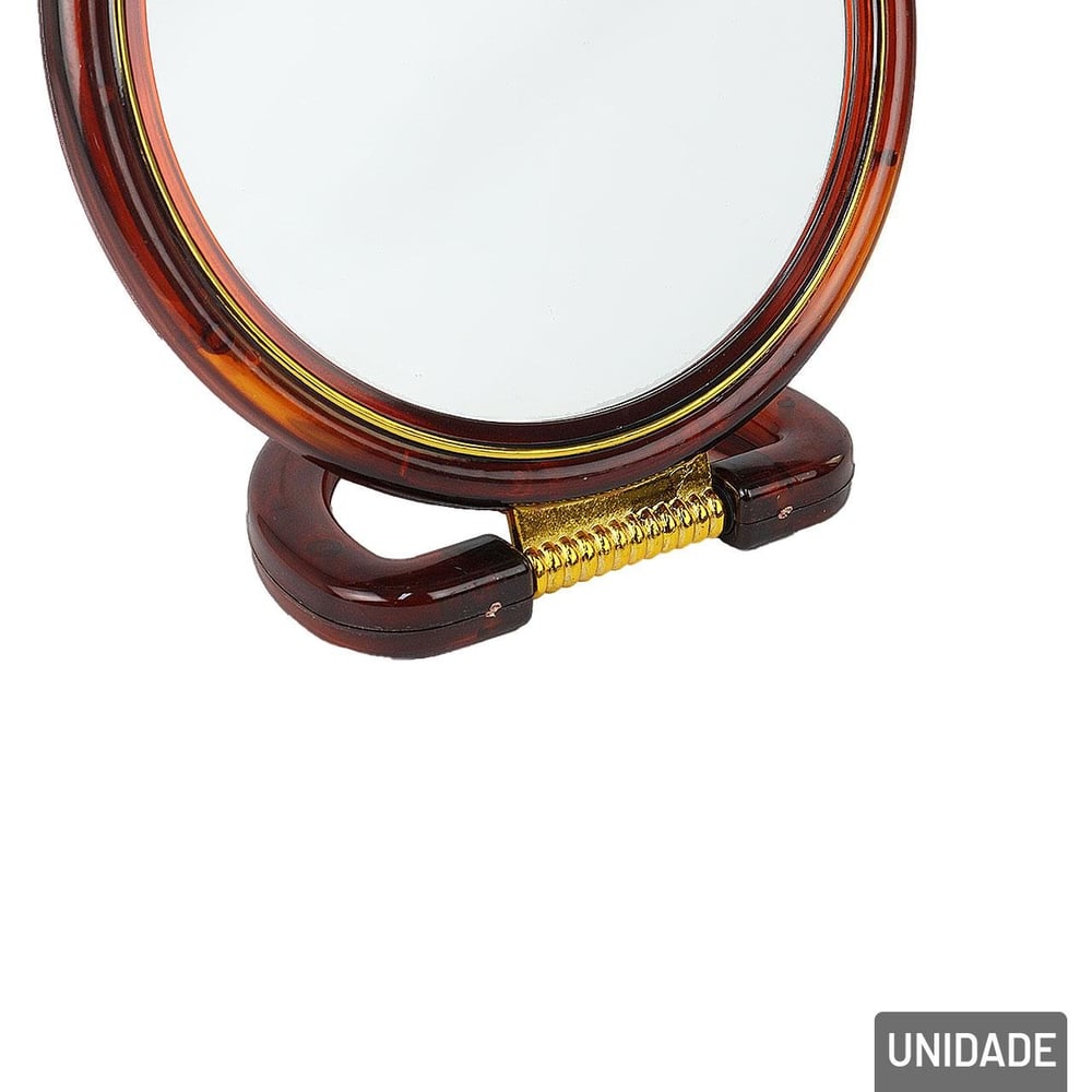 Espelho de Mesa Dupla Face 26,5x18cm Redondo