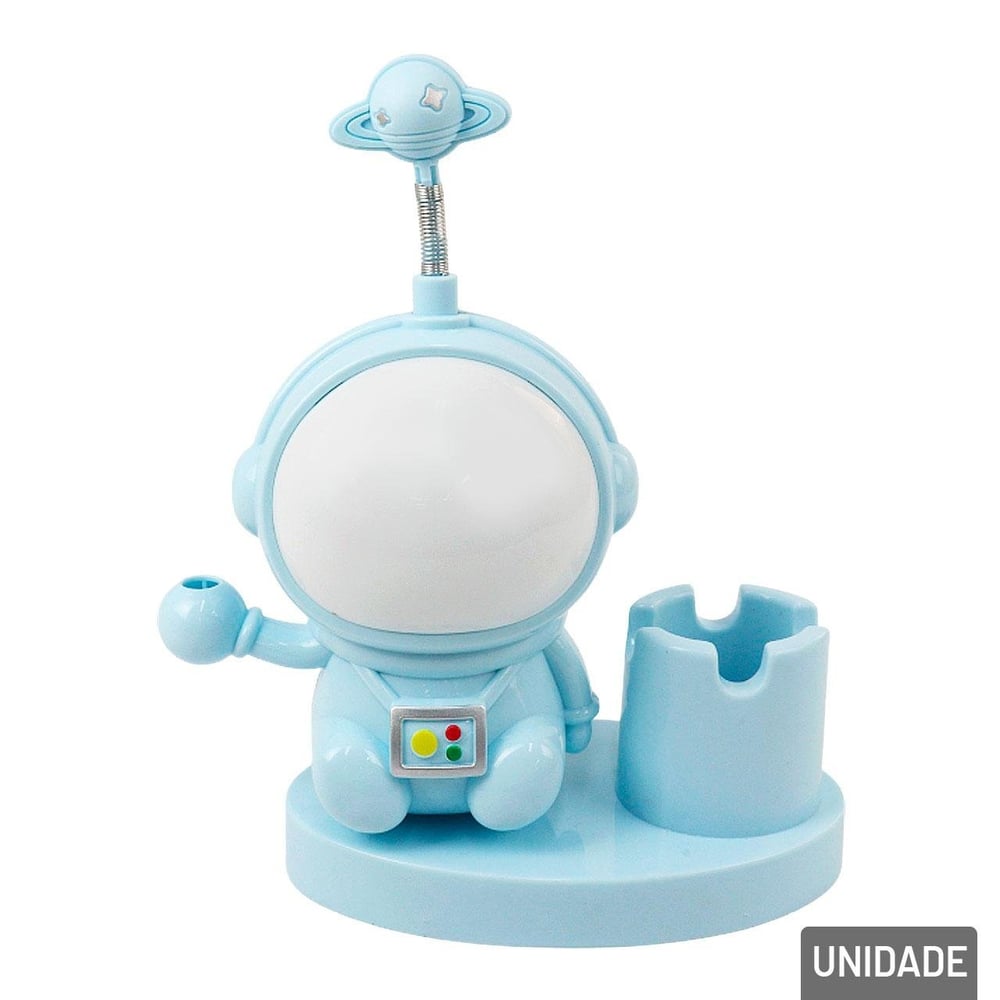 Luminária de Mesa 19cm Astronauta Suporte Color