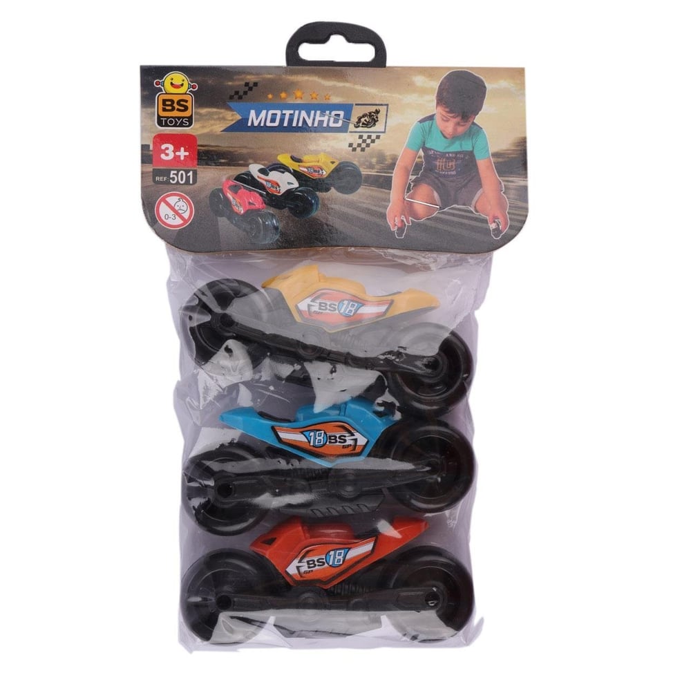 Moto Roda Livre 3 Peças Color