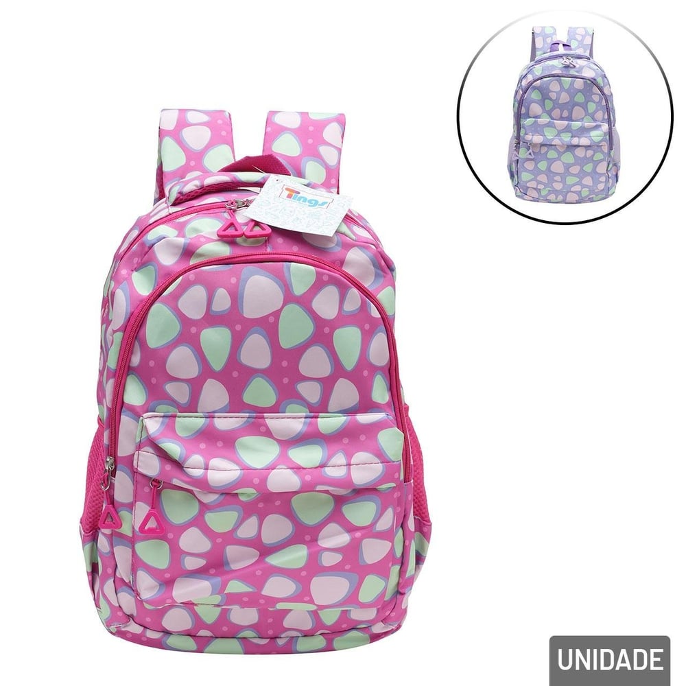 Mochila Juvenil 16'' 41cm Figuras Color